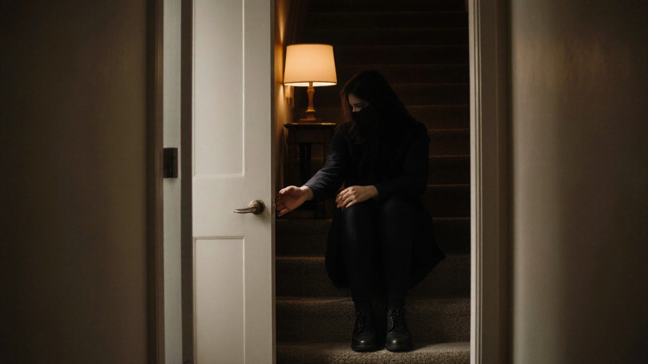 Ruce se dotýkají v chodbě, symbolizující tichou podporu a přítomnost bez očekávání odplaty.